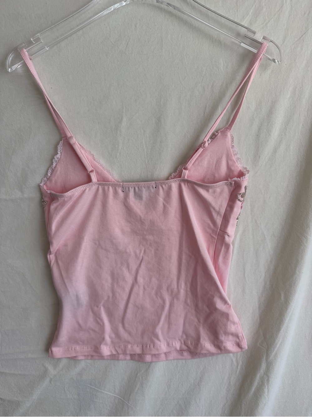Forever 21 Light Pink Beaded Lace-Trim Spaghetti Strap Cami - Picture 2 of 2
